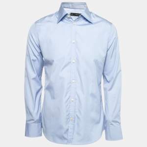 Dsquared2 Blue Cotton Button Front Shirt L