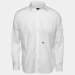 Dsquared2 White Cotton Button Front Shirt XL