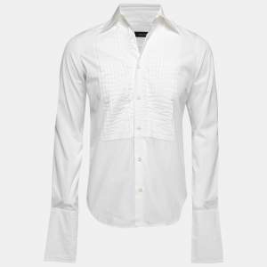 Dsquared2 White Cotton Tuxedo Shirt S