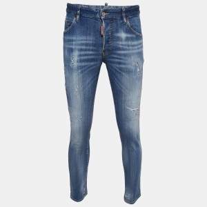 Dsquared2 Blue Distressed Denim Jeans M Waist 34"