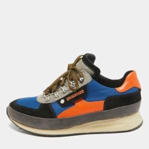 Dsquared2 Multicolor Suede & Mesh Dean Goes Hiking Lace Up Sneakers Size 43