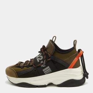 Dsquared2 Multicolor Neoprene and Suede Run Ds2 Sneakers Size 39