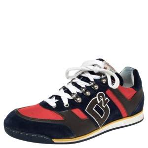 DSquared2 Multicolor Leather And Suede Winner Lace Up Sneakers Size 41