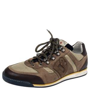 DSquared2 Multicolor Leather And Suede Winner Lace Up Sneakers Size 41