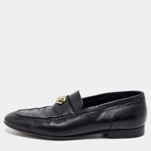 Dsquared2 Black Leather Slip On Loafers Size 41.5