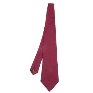 Dunhill Red Star Patterned Silk Jacquard Tie