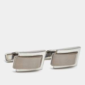 Dunhill Rectangle Two Tone Stainless Steel Cufflinks
