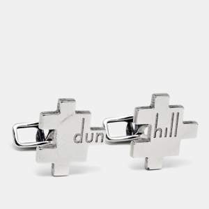 Dunhill Sterling Silver & Stainless Steel Puzzle Cufflinks