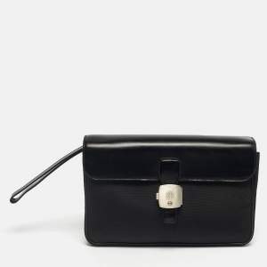 Pre Owned حقيبة دنهل جلد أسود ونايلون