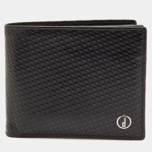 مملوكة مسبقًا محفظة دنهل طية مزدوجة جلد منقوشة سوداء