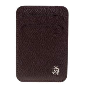 Dunhill Burgundy Leather Card Holder