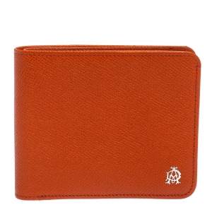 Dunhill Orange Leather Bourdon Bifold Wallet
