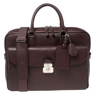 Dunhill Burgundy Leather Briefcase 