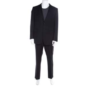 Dunhill Navy Blue Wool Tailored Slim Fit Suit XL