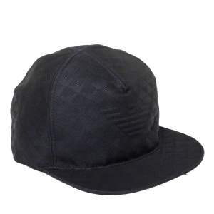 Pre Owned Emporio Armani Navy Blue Logo Detail Baseball Cap L