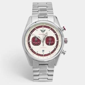 مملوكة مسبقًا ساعة يد رجالية إمبوريو أرماني AR11645 ستانلس ستيل فضية 42 مم