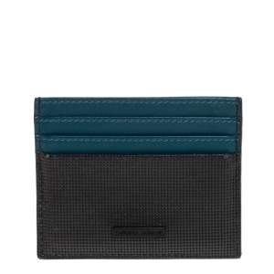 Emporio Armani Blue/Black Leather Card Holder