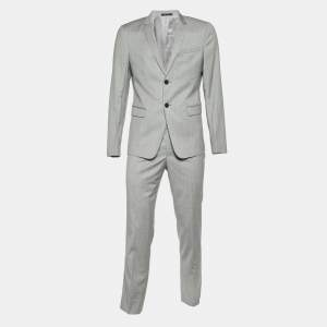 Emporio Armani Grey Virgin Wool David Line Suit M