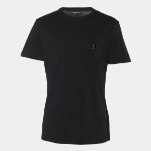 Emporio Armani Black Jersey Logo Crew Neck T-Shirt XL