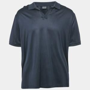 Emporio Armani Navy Blue Jersey Polo T-Shirt XXXL