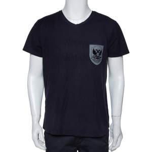Pre Owned Emporio Armani Navy Blue Cotton Jude Sexy Fit T-Shirt XXL