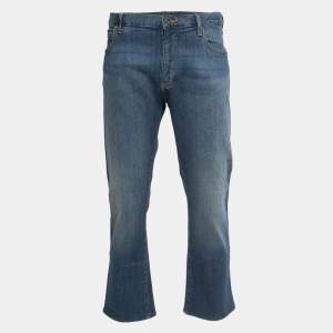 Emporio Armani Blue Denim Straight Fit Jeans XXL/Waist 39"