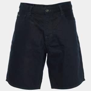 Emporio Armani Black Cotton Denim Shorts XL/Waist 38"