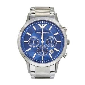 Emporio Armani Blue Stainless Steel AR2448 Men's Wristwatch 43 mm
