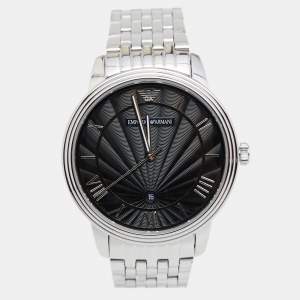 Emporio Armani Black Stainless Steel AR1614 Men's Wristwatch 41MM