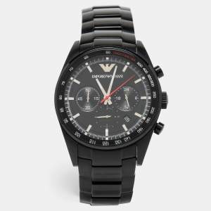 Emporio Armani Black Ion Plated Stainless Steel AR6094 Men's Wristwatch 43 mm