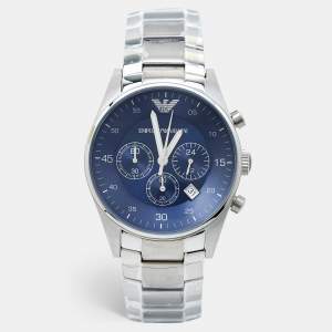 Emporio Armani Blue Stainless Steel AR5860 Men's Wristwatch 43 mm