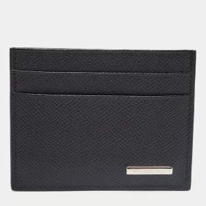 Ermenegildo Zegna Black Leather Card Holder