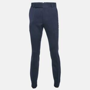 Ermenegildo Zegna Couture Navy Blue Gabardine Trousers M