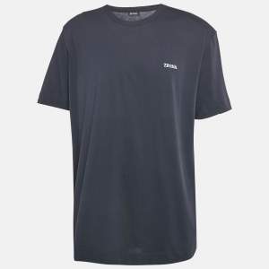 Ermenegildo Zegna Navy Cotton Jersey Crew Neck T-Shirt XXL
