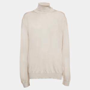 Ermenegildo Zegna Light Beige Cashmere Turtle Neck Sweater XXL