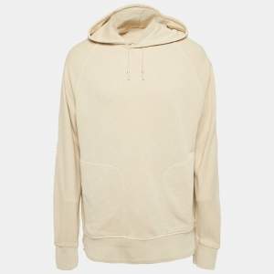 Ermenegildo Zegna Beige Cotton Hooded Sweatshirt L
