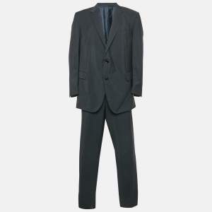 Ermenegildo Zegna Navy Blue Wool Blend Made To Wear Suit 6XL