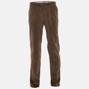 Ermenegildo Zegna Brown Corduroy Trousers XL