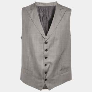 Ermenegildo Zegna Grey Wool Manhattan Formal Vest XXL