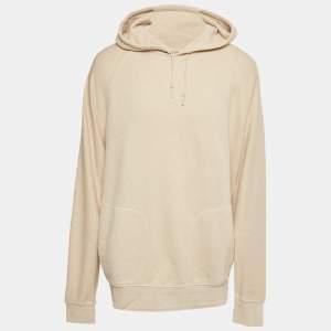 Pre Owned Ermenegildo Zegna Beige Cotton Hoodie XXL