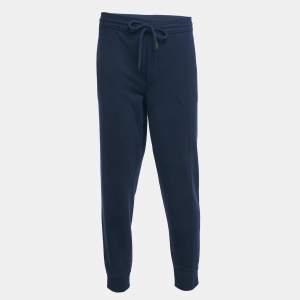 Pre Owned Ermenegildo Zegna Navy Blue Cotton Blend Joggers XXL