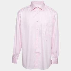Ermenegildo Zegna Su Misura Pink Cotton Tailored Fit Shirt 4XL 