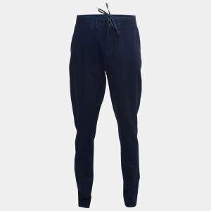 Ermenegildo Zegna Dark Blue Denim Drawstring Pants M