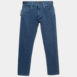 Pre Owned Ermenegildo Zegna Blue Denim Narrow Jeans M Waist 32"