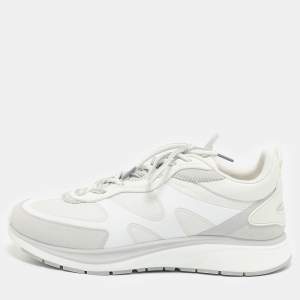 Ermenegildo Zegna White Mesh and Suede Ute Runner Sneakers Size 43.5