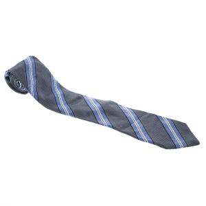 ربطة عنق ايرمنيجيلدو زينيا تراديشونال فينتدج حرير جاكارد بخطوط مائلة 