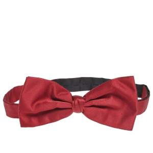 Ermenegildo Zegna Red Silk Satin Bow Tie