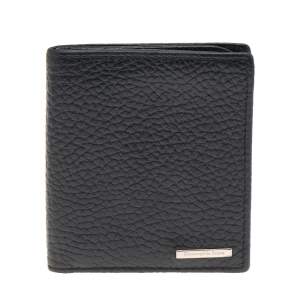 Ermenegildo Zegna Black Leather Bifold Wallet