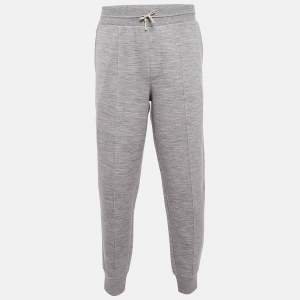 Ermenegildo Zegna Grey Wool Blend Knit Joggers L