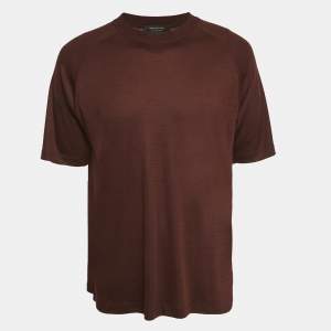 Ermenegildo Zegna Brown Jersey Raglan Sleeve T-Shirt L